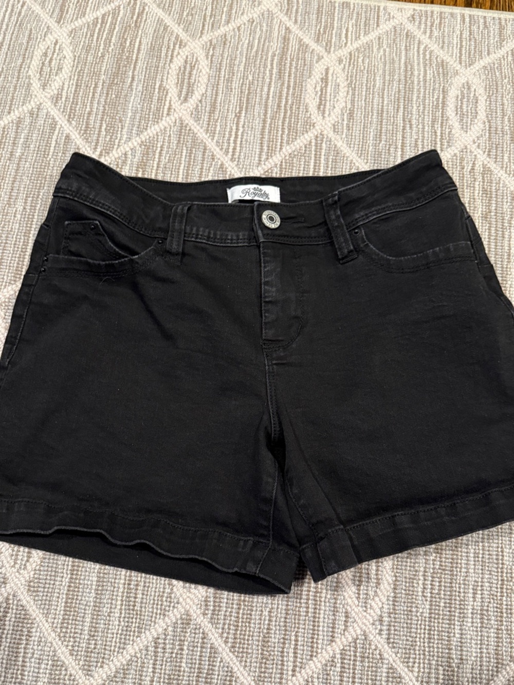 Royalty For Me Black Denim Jean Shorts